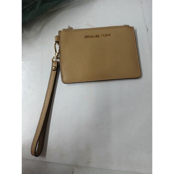 NWT Michael Kors Women Small Leather Coin Purse/Wristlet, Butternut-OS - Picture 2 of 3